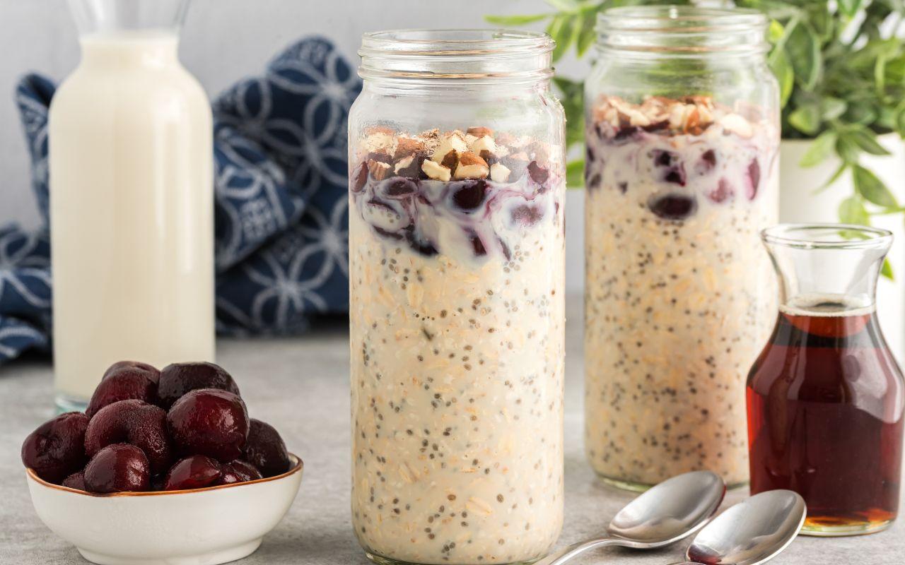Toasted Pistachio and Cherry Overnight Oats